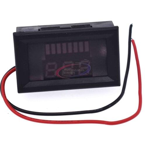 6V/12V/36V/48V Red LED Lead-acid Battery Indicator Battery Capacity Acid Tester Voltmeter Charge Level Indicator For Arduino
