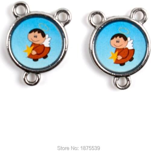 Beautiful Angel Religious Accessory Rosary Center Medal