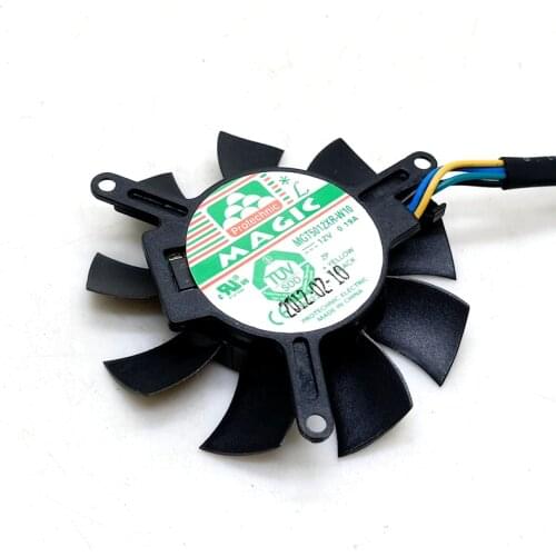 MGT5012XF-W10 High quality ultra quiet 5010 Graphics card fan blade 45MM Diameter 39mm Hole Pitch 12V 0.19A fan blade 4pin PWM