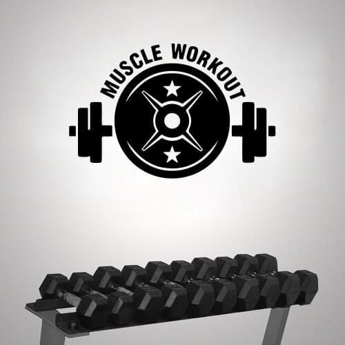 Cartoon GYM Wall Decal Art Vinyl Stickers Decor Living Room Bedroom Removable Background Wall Art Decal Drop Shipping