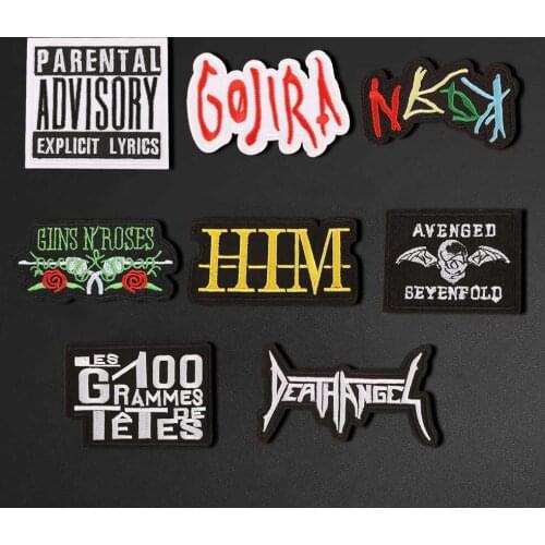 Punk style letter Clothes Patch Iron On Halloween letters Embroideried Stickers for Clothing Jacket DIY Badge Appliques
