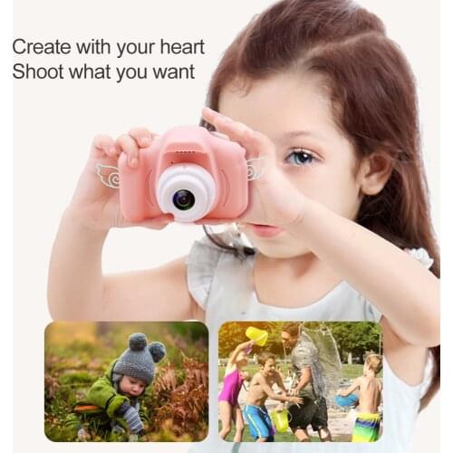 2021 New X2 Childrens Camera Mini SLR Camera Cartoon Cute Childrens Birthday Gift Toy Digital Portable Camera Video Camera