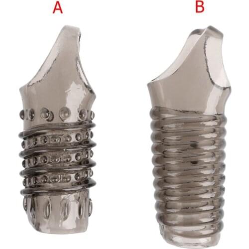 New Men Male Reusable Cock Ring Penis Sleeves Cock Extender Penis Ring Condoms With Scrotum Rings Erection Erotic Toys For Men