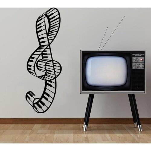 New Design Piano Music Vinyl Wall Sticker The Musical Note Wall Decals For Music Studio/Home Living Room Decoration