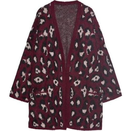 Zaraing-style za new winter long section of womens fashion loose knit cardigan jacket