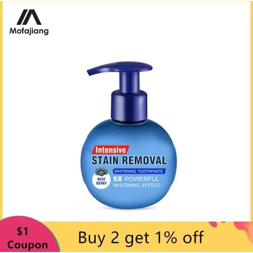 Teeth Whitening Toothpaste Stain Removal Tooth Whitening Soda Passion Fruit Blueberry Toothpaste Fight Bleeding Gums Toothpaste