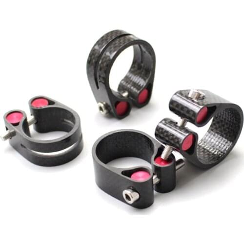 Carbon Fiber Bicycle Seatpost Clamp MTB Mountain Bike Road Bike Saddle Seat Post Clamp Bicycle Parts Accessories