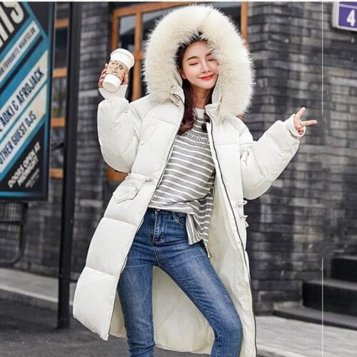 Down parka womens winter 2021 thicker winter clothes new large-size Korean version feather down jacket