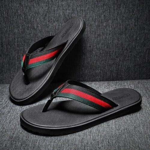 Topvivi flip flops for men designer luxury brand Shoes beach 2021 summer slides for men black soft men slippers plus size 47 48