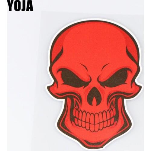 YOJA 10.9X15.9CM Fashion Cartoon Skull Car Sticker Decor Pattern Vinyl Color Decal 19A-0027