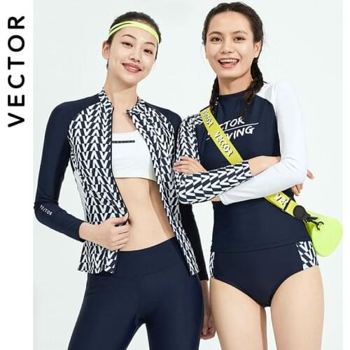 VECTOR Surfing and Diving Rash Guards for Women Swimming Rowing Sailing Surfing Wetsuit Surf Swimwear Rashguard