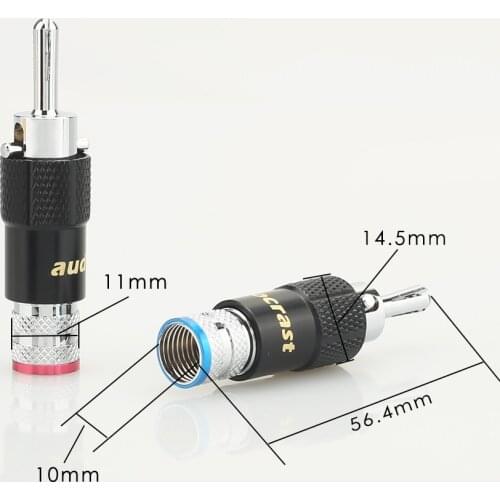 High Quality Banana Plug speaker cable plug speaker connectors 4pieces Double screw Locking banana plug diy speaker cable