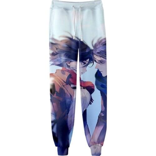 WAMNI Attack On Titan Final Season Elasticated Tight Pants Pants Anime 3D Printed Sweatpants Harajuku Leisure Polyester Fabric