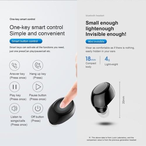 X6 Mini 5.0 Bluetooth Earphone Sport Gaming Headset Headphones Wireless Earbuds For Xiaomi Mic All With Phones Handsfree St Y7T6