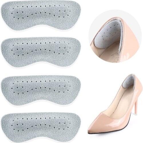 1Pair Shoes Back Heel Protective Insoles Soft Fabric Pads High Heels Adjust Size Adhesive Heel Liner Grips Protector Sticker