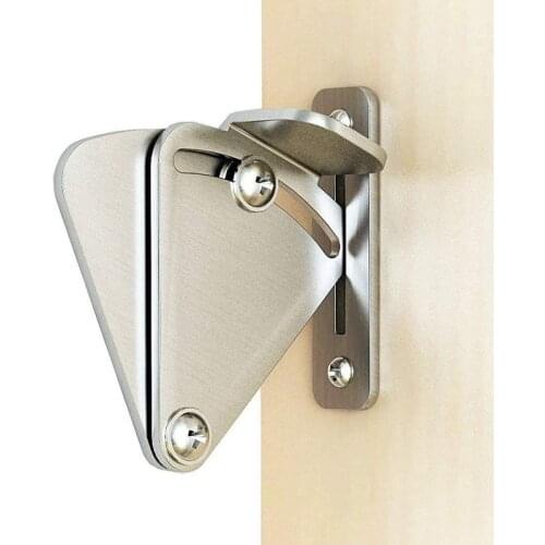 1pcs Stainless Steel Lock Sliding Barn Door Wood Latch Push Pull Gate Hanging Rail Hasp Furniture Hardware Accessories