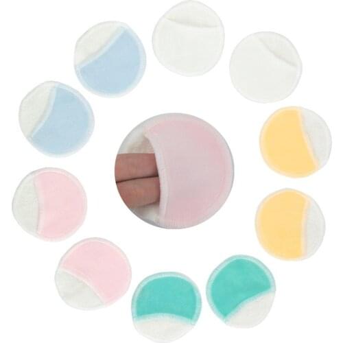 10pcs Reusable Cotton Pads Make Up Facial Remover Double Layer Wipe Pads Nail Art Cleaning Pads Washable With Laundry Bag