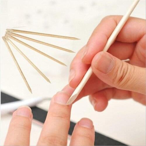 100 Pcs Nail Art Design Orange Wood Stick Sticks Cuticle Pusher Remover Manicure Pedicure Care Nail Art Wood Stick
