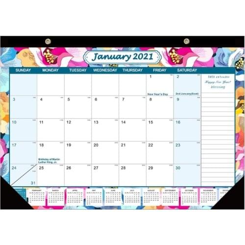 2021 Wall Hanging Annual Calendar Daily Monthly Planner Schedule Yearly Agenda