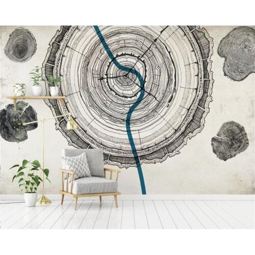 Beibehang papel de parede European style Wood head texture mural simple modern living room bedside background wall 3d wallpaper