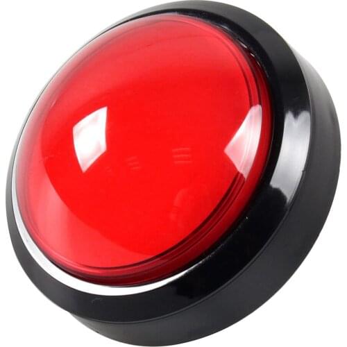 4 Inch 100mm Arcade Big Buttons Dome 12V LED Illuminated Push Buttons With Microswitch For Arcade Machine Video Games Parts