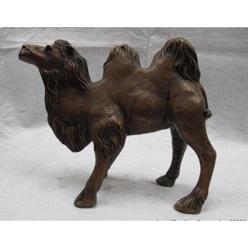 9 Chinese Folk classical Pure Copper Bronze lovely desert llama camel Art Statue