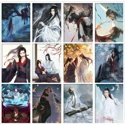 5D Full Square Round Drill Diamond Painting Mo Dao Zu Shi Anime Diamond Mosaic Cartoon Embroidery Cross Stitch Set Home Decor