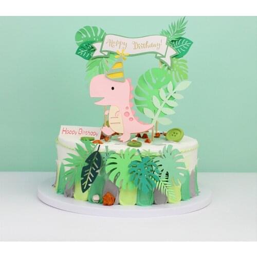 Happy Birthday Baby Dinosaur Caketopper Dinosaur Party Dino Roar Birthday Decor Jungle Safari Theme Kids Jurassic World Decor