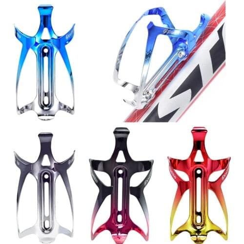 SWTXO Bike Water Bottle Holder Aluminum Alloy Lightweight Colorful Bicycle Water Bottle Cage with Screws for Mountain Road Bike