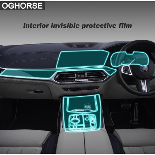 For BMW X7 G07 RHD Right Hand Car Interior TPU Protective Film Central Console Navigation Display Gear Screen Protector Sticker