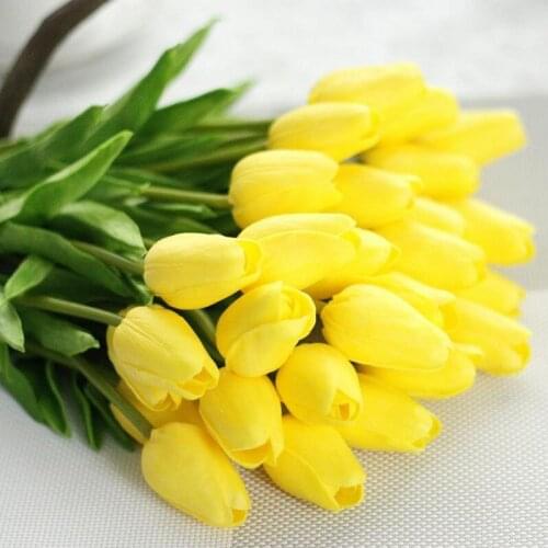 11PCS PU Tulips Artificial Flowers Real Touch Tulip For Home Wedding Decoration Fake Flower artificiales para decora