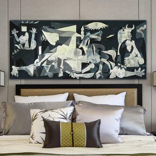 Picasso Guernica Famous Art Paintings Reproductions Prints on Canvas Art Posters Wall Picture for Living Room Home Decor