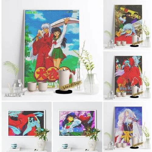 Inuyasha Classic Japanese Anime Cartoon Wall Art Prints Poster Canvas Painting Otaku Fans Gift Modern Living Room Home Decor