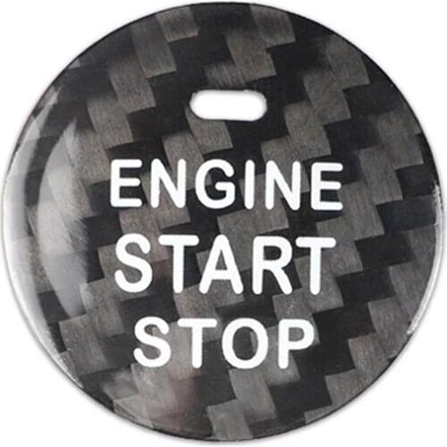Carbon Fiber Car Engine Start Stop Button Cap Interior Trim Cover for Subaru XV Forester Legacy Outback WRX