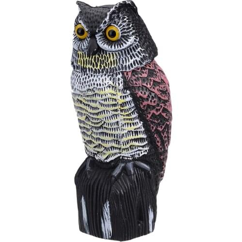 1 pcs 38cm Plastic Fake Owl Decoy Outdoor Repellent Bird Scarer For Crops Garden Yard Decor Repellents