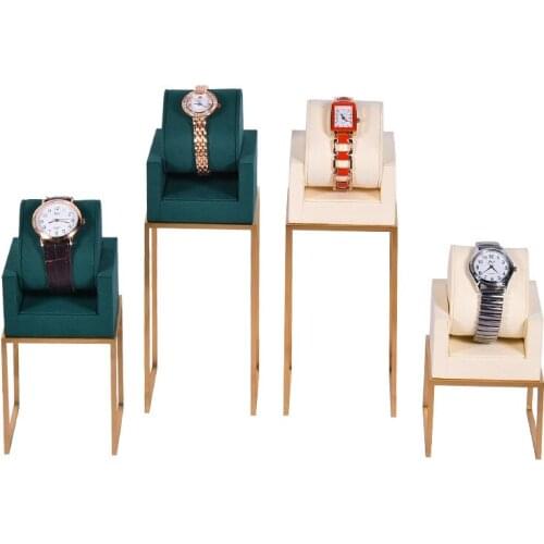 Metal watch display props jewelry stand creative microfiber watch display stand support window display props