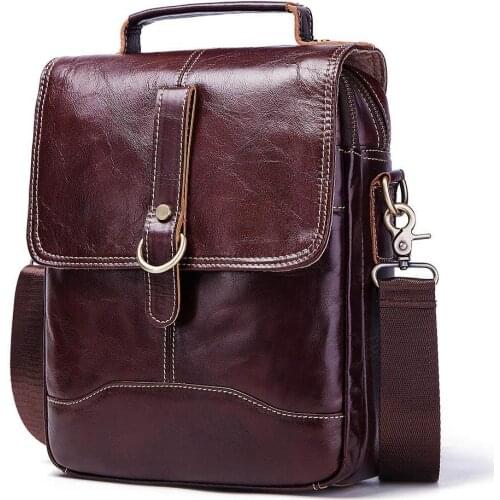 High Quality Genuine Leather Men Bags Ipad Handbags Male Messenger Bag Man Crossbody Shoulder Bag Mens Travel Bags