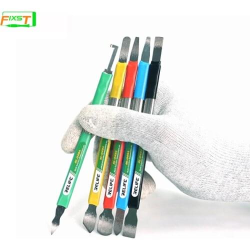 RELIFE RL-049A Multifunctional Double Head Disassembly knife Kit Anti Static Disassemble Set Removing Glue Scraping Tin Crowbar