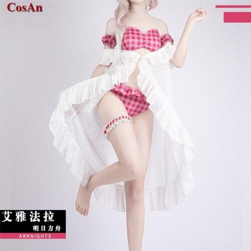 New Game Arknights Eyjafjalla Cosplay Costume RHODES ISLAND Lovely Swimsuit Female Activity Party Role Play Clothing XS-XXL