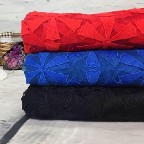 New Designs 5yards Embroidery French Tulle Lace Fabric Organza Milk Silk Lace Fabrics For Clothes Wedding Dress Sewing Cloth