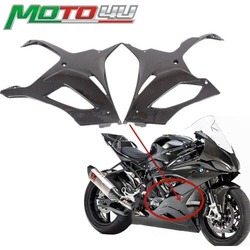 For BMW S1000RR 2019 2020 100% Carbon Fiber Belly Pan Fairings Side Protection Cover Gloss
