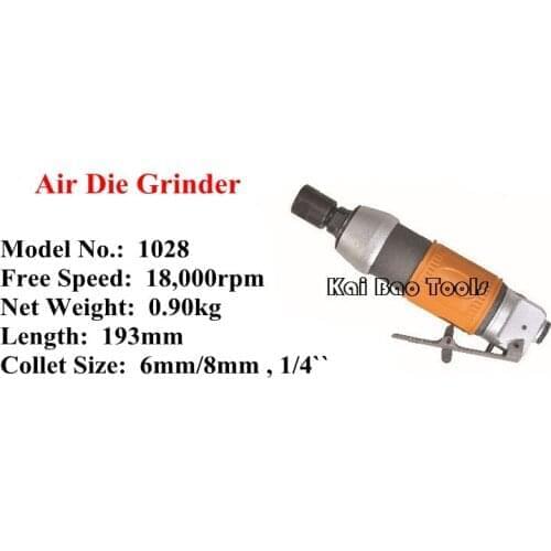 Pneumatic Die Grinder Air Grinding Tools 18000rpm Collet 6mm / 8mm , 1/4`` (1028)