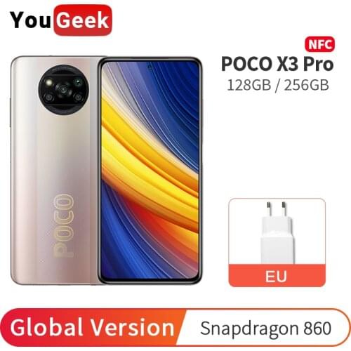 POCO X3 Pro NFC Global Version 6GB 128GB / 8GB 256GB Mobile Phone 120Hz DotDisplay Snapdragon 860 Octa Core 33W Fast Charge NFC