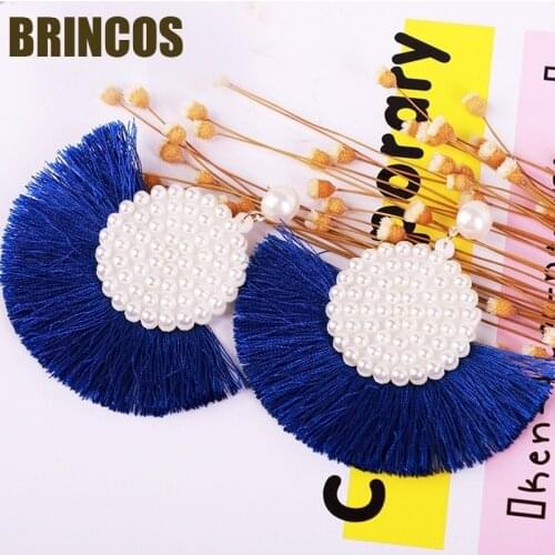 Pearl tassel earrings for women boho 2019 indian jewelry vintage big statement bohemian drop gold korean fashion aliexpress