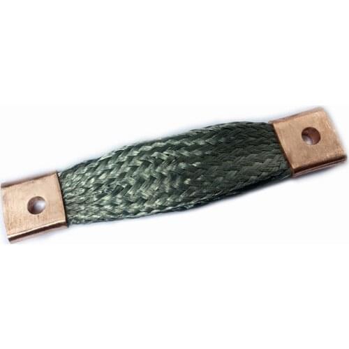 High current Double-layer copper braided soft connection 350A