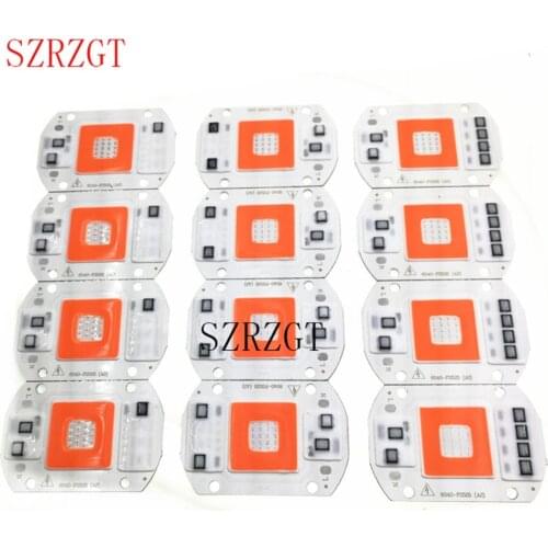 20W 30W 50W 220V LED Grow Lamps With Lens Reflector Red+Blue Light LED Grow Light Full Spectrum For Plants Seed Growing