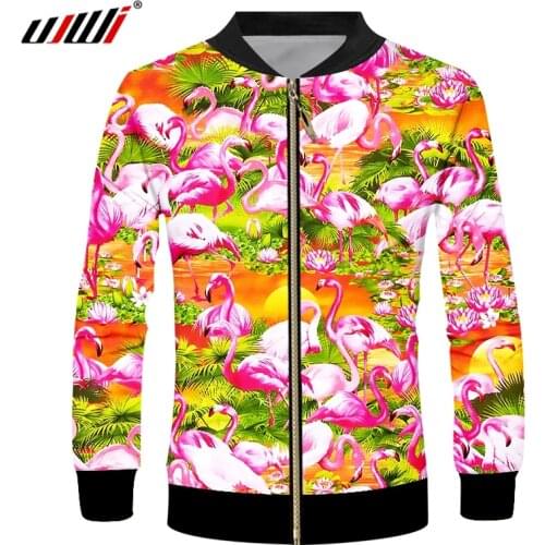 UJWI Personality Best Selling animal Zip Jacket 3D Mens Zipper Coat Printed Colorful Man Sweatshirt dropship