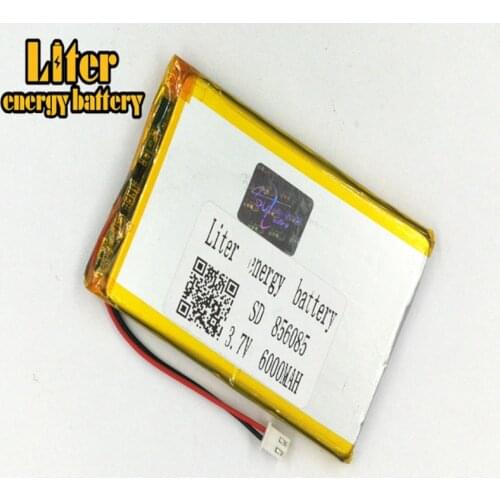 XHR-2P 2.54 6000MAH 856085 3.7V large capacity lithium polymer battery charger for mobile charging treasure