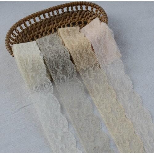 15meters Wholesale price 3.5cm width beige/light pink/grey lace beautiful clothing doll clothes lace accessories Z1494