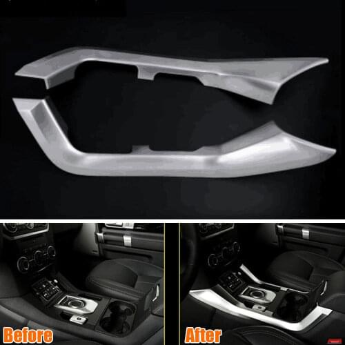2 Pcs/set ABS Interior Center Control Side Cover Trim Strip Decoration fit for Land Rover LR4 Discovery4 2013-2016 Car Styling